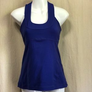 Lululemon Royal Blue SZ 6 Top Shelf Bra Halter